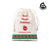 Pochette midi festive en coton avec cordon de serrage